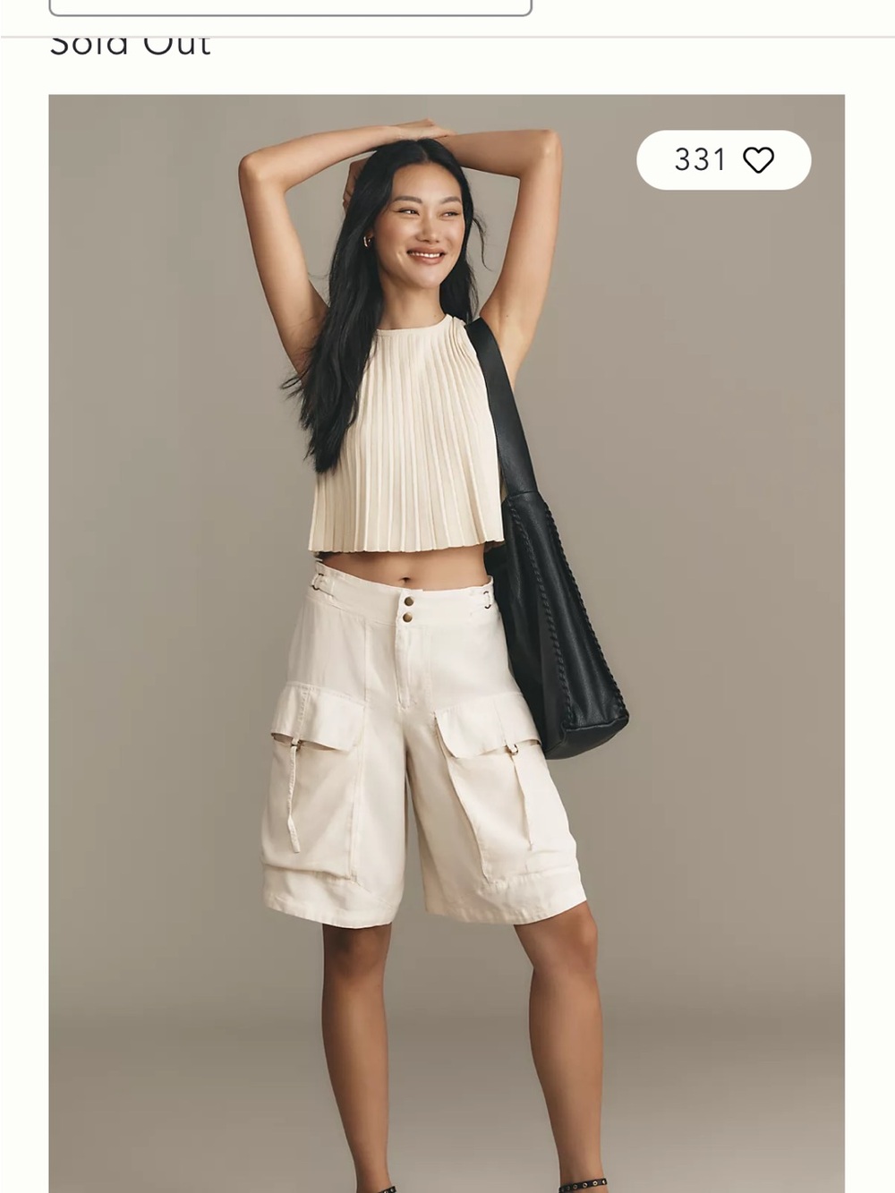 Anthropologie High-Waist Cargo Bermuda Shorts